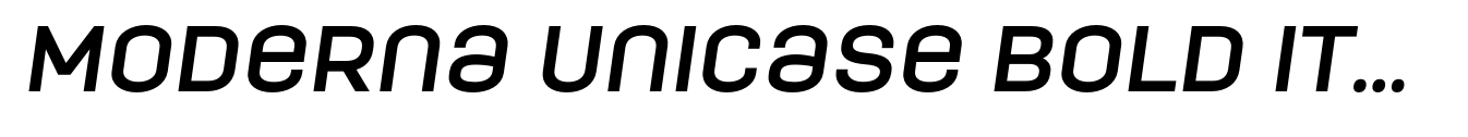 Moderna Unicase Bold Italic